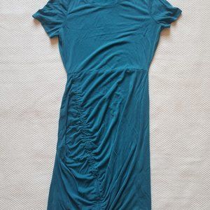 Teal ruched dress small